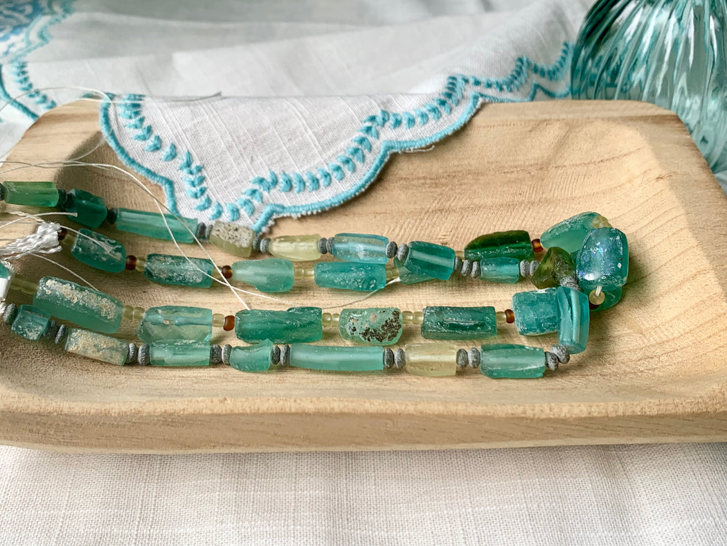 Roman Glass Adjustable Bracelet