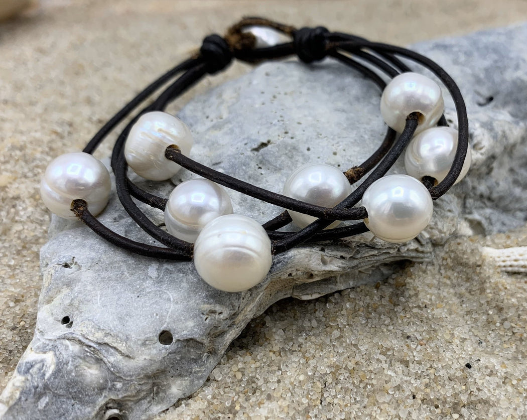 Four Strand Faux Pearl Pearls Bracelet White Pearl Bracelet 1” Wide | eBay